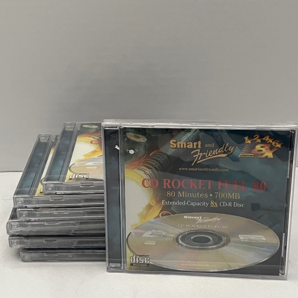 Smart and Friendly CD Rocket Fuel‎ 80 8x CD-R Disc 700MB Blank, pack of 8